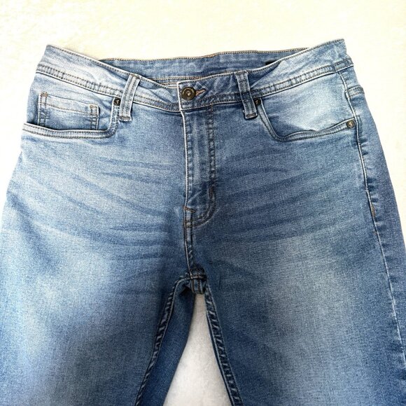 THE PERFECT JEAN NYC Stretch Slim Fit Jeans Mens 30X30 (Actual 31x29) Light Blue - Picture 4 of 13